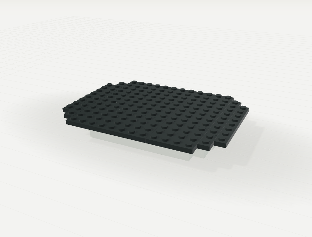 Step 4: Support the bowl. New parts in color, previously placed parts in gray.
