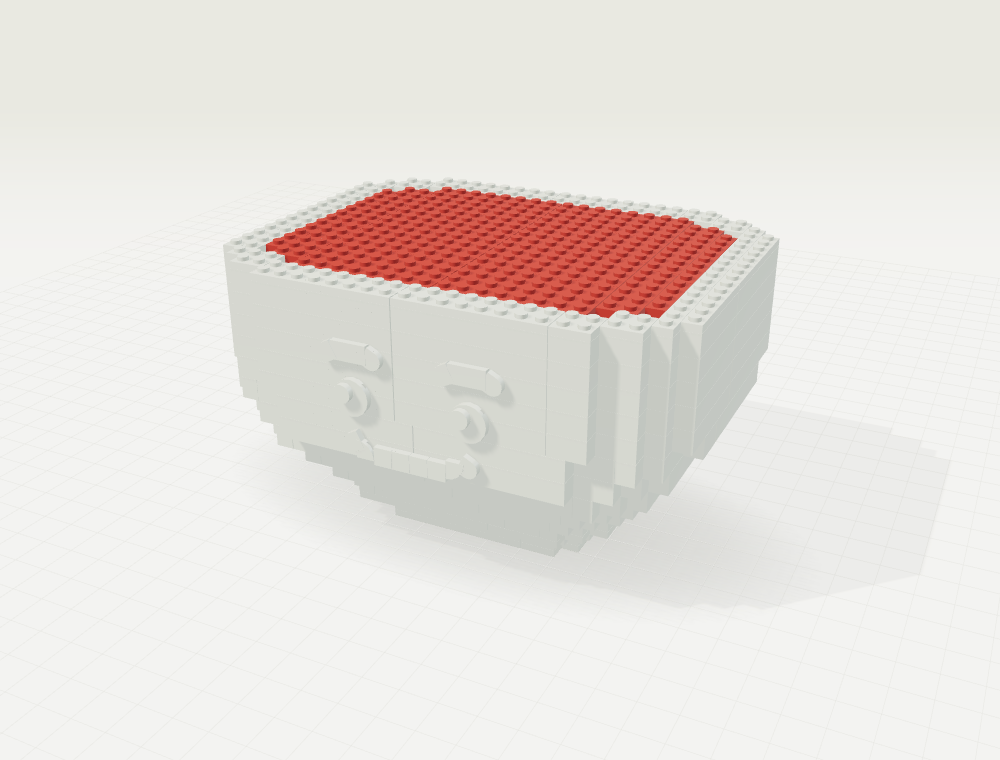 Step 22: Prepare the topping tray. New parts in color, previously placed parts in gray.